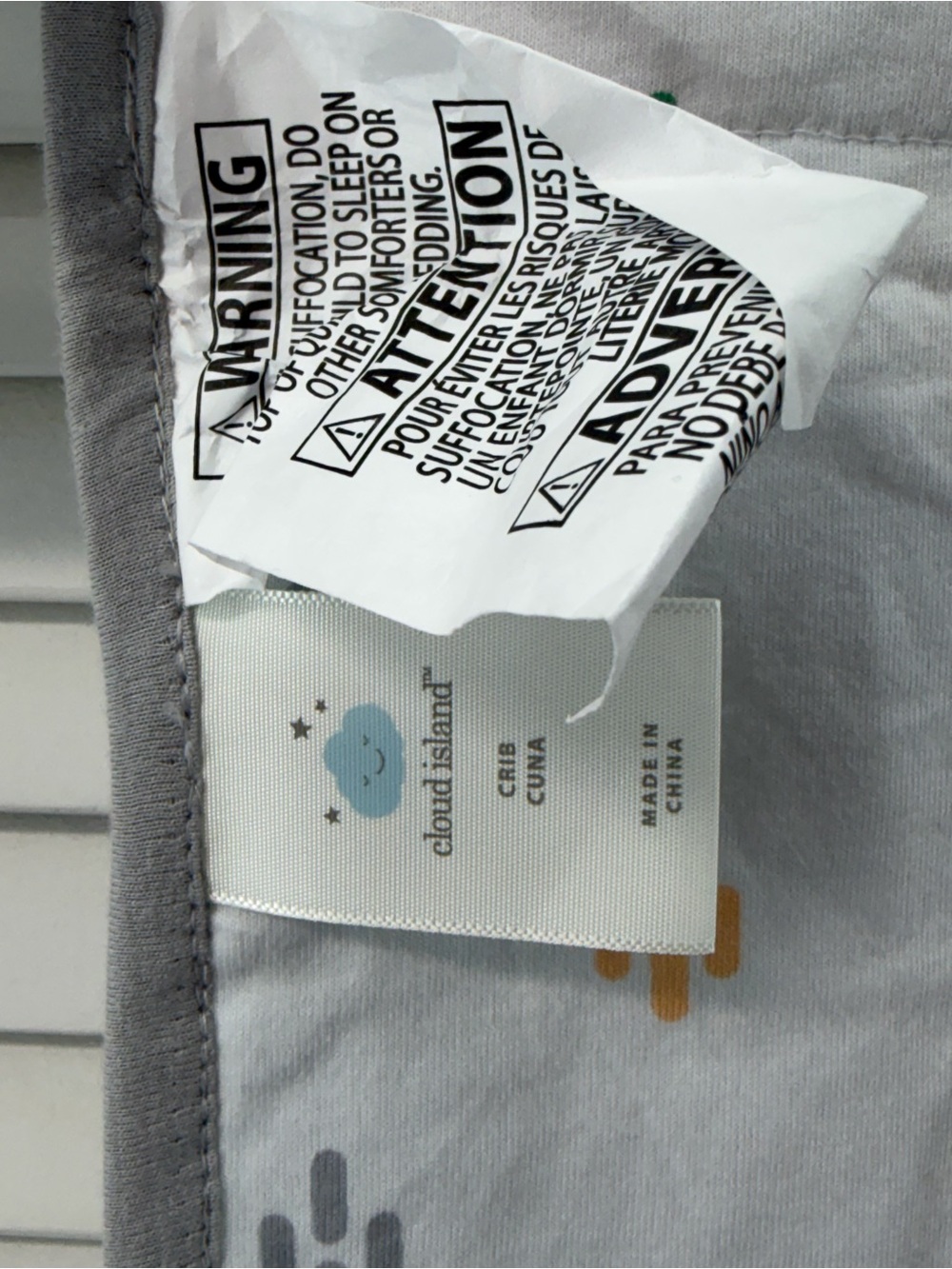 cloud island fox print Aqua & Orange crib Blanket nwot - Picture 5 of 7